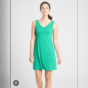 Athleta V-neck Santorini Dress Small Green